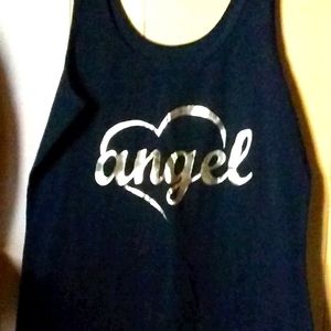 Angel Lettered Black TankTop